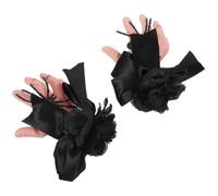 CVUTOVO 2pcs Halloween Severed Hand Hair Clips for Hair Black Cloth and Plastic Material with Detailed Scar Stitches, Comfortable Wear and Versatile Styling for Costume Party and Haunted