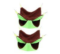 CVUTOVO 2pcs Hamster Hammock Soft Cotton Hanging Bed for Small Animals Warm Hideout for Guinea Pigs and Rats Easy to Clean Pet Bedding Cozy Refuge for Winter Comfort