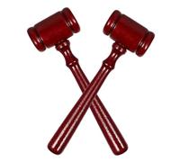 CVUTOVO 2Pcs Judge Gavel Justice Costume Accessory for Lawyers Auctions and Parties Lightweight Design Craftsmanship