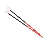 CVUTOVO 2pcs Marimba Mallets Wooden Xylophone Hammers with White Heads and Red Strings, Percussion Instrument Accessories for Adult Players