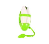 CVUTOVO 2pcs Pet Grinding Bird Parrot Chew Promotes Clean and Healthy Teeth Maintains Pet's Agility Plastic Cuttlefish Bone with Rack Hanger for Bird Pets Bunny Guinea Pigs