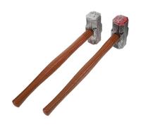 CVUTOVO 2pcs Plastic Hammer for Pretend Play Halloween Party Props Fake Maintenance Tool with Bloody Effect Safe Lightweight for Costume Role Play