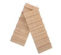 CVUTOVO 2pcs Small Animals Wooden Bridge: Hanging Climbing Ladder for Hamster, Rat, Hermit Crab & Lizard - Playground Platform Cage Accessories 10.4''x3.7''
