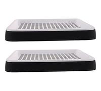 CVUTOVO 2pcs Small Pet Toilet Rabbit Litter Box Square Plastic Pet Pan for Guinea Pig Hamster and Bunny Indoor Animal Toilet Training