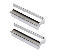 CVUTOVO 2pcs Stainless Steel Guitar Slide Hard Chrome Plated Bar for Electric Acoustic Instruments Durable Guitar Accessory for Guitarists