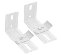 CVUTOVO 2pcs White Iron Vertical Blind Mounting Brackets with L Shaped Clips for Easy Installation and Long Term Durability, Suitable for Home Or Office Window Treatment