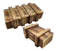 CVUTOVO 2Pcs Wooden Puzzle Boxes with Compartments, Large and Small Brain Teaser for, Educational Challenge Boxes for Money Hiding and Early Development