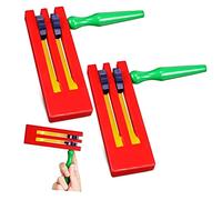 CVUTOVO 2pcs Wooden Ratchet Sound Toys for Year Old Boys Matraca Ratchet Musical Toys Rotating Soundboard Safe Easy to Play