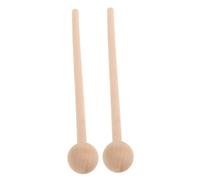 CVUTOVO 2pcs Xylophone Hammer Teaching Aid Drum Sticks Lollipop Felt Drum Stick Drumsticks Mallets Brushes Innovative Percussion Beige Wooden