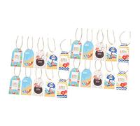 CVUTOVO 2sets Summer Decorative Tags Hawaiian with Rope for Wrapping Summer Events and Holiday Celebrations Smooth Surface Neat Edges for Creating Warm Atmosphere 60pcs*2