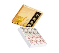 CVUTOVO 3D Resin Chinese Chess Educational Game High End Early Learning Chess Set Beige Traditional Game