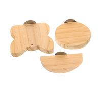CVUTOVO 3Pcs Bird Habitat Platform for Pets Durable Parrot Play Platform for Hamsters Gerbils Mice Cage Accessories for Chewing Exploring