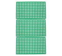 CVUTOVO 3pcs Dog Cage Mat: Pet Cage Resting Base Pad Bunny Nursery Mat - Anti-Bite Round Hole Leakproof Plastic Foot Pad for hamster and Ferret