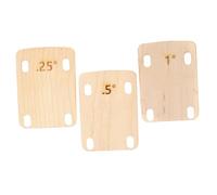 CVUTOVO 3pcs Guitar Neck Wood Shims Khaki Replacement Stable 0.25-degree Taper 0.5-degree Taper 1-degree Bass Guitar Neck Plate Adjustment for Musical Instruments
