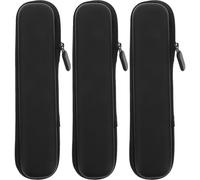 CVUTOVO 3pcs Harmonica Carry Case: Portable Harmonica Pouch with Zipper - Mouth Organ Harp Storage Carrier for Parties, Festivals, Performances, 6.9x1.4x1.2in
