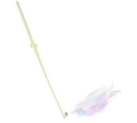 CVUTOVO 3pcs Interactive Cat Teaser Wand Set with and Bell, Self-play Teasing Toys for Indoor Cats and Kittens, Green Cactus Handle