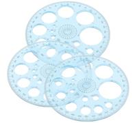 CVUTOVO 3pcs Protractor Set Square Ruler Plastic 360 Degree Swing Arm Angle Protractor for Maths Geometry Drawing Tool