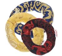 CVUTOVO 3Pcs Tibetan Singing Bowl Pad Buddhist Sound Bowl Mat with Chinese Style Embroidery for Meditation Healing and Mindfulness Fits Bowls
