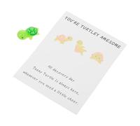 CVUTOVO 4 Sets Mini Turtle Motivational Cards You Re Awesome Encouragement Cards for Positive Messages to Build Confidence Strengthen Family Ties
