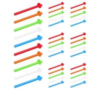 CVUTOVO 40pcs Bird Perch Stand: Universal Cage Mounted Play Stand - Plastic Perch Sticks for Parakeets Finches - Foot Exercise Roosting Bar for Small Birds