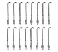 CVUTOVO 48PCS Banjo Hook Brackets Nuts Set Chrome Plated Tension Hooks for Banjo Musical Instruments Complete Repair Accessories Kit