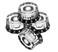 CVUTOVO 4pcs Acrylic Electric Guitar Volume Knobs Replacement Control Knobs for Bass Guitar Sturdy Parts Smooth Control