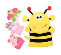 CVUTOVO 4pcs Born Essentials Boy Girl Bath Gloves Adorable Animal Skin-Friendly Exfoliating Gloves for Boys and Girls Bathing Foaming Mitts Random Style