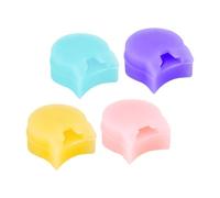 CVUTOVO 4pcs Clarinet Thumb Rest Pads Black Silicone Lightweight Thumb Protectors with Comfortable Cushion for Enhanced Support and Pain Relief during Playing Random Color