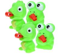 CVUTOVO 4pcs Frog and Dinosaur Squeeze with Tongue Sticking Out Stress Relief Fidget Bulk for Adults Washable Sensory Party Fillers and Office Calming