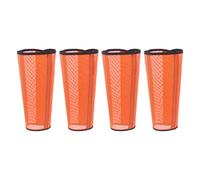 CVUTOVO 4pcs Horse Leg Protectors: Breathable Fly Boots - Ventilated Mesh Leg Wraps - UV Protective Horse Sleeves for Summer Trail Riding Orange