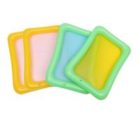 CVUTOVO 4Pcs Inflatable Sand Play Tray with Ocean Creature Molds Portable Beach Sand for Outdoor Fun Easy Carry and Material Random Color Random Color