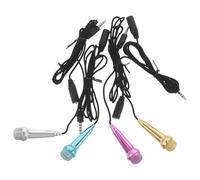 CVUTOVO 4pcs Mini Wired Capacitive Microphone Set for Phone Video Recording and Streaming, Compact Portable Vocal Mic for Singing, Podcasting, Vlogging on Mobile, Laptop, Tablet