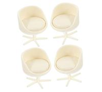 CVUTOVO 4pcs Miniature Generation Doll Chair Models for Diy Dollhouse Scale Miniature Furniture Toy House Decorations Abs Material