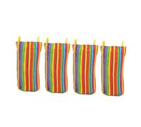 CVUTOVO 4Pcs Rainbow Color Sack Race Bags Jumping for Outdoor Party Games Family Picnic Aerobic Exercise Enhances Balance Coordination Teamwork