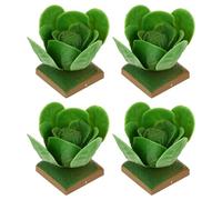 CVUTOVO 4pcs Realistic Cabbage Models Vegetable Figurines Children’s Pretend Play Kitchen Toys for Boys and Girls Educational Role Play Set
