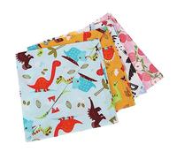 CVUTOVO 4Pcs Summer Decorative Pet Bandana Peach Dinosaurs Pattern Dog Scarves for Stylish Pets for Festivals and Daily Wear Skin Friendly Cloth Material