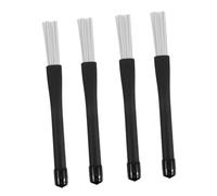 CVUTOVO 4pcs White Nylon Drum Brushes Set for Jazz Drums, Gentle on Drumheads and Reusable, for Types of Musical Settings and Performances