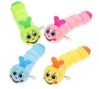 CVUTOVO 4pcs Wind Up Caterpillar for Funny Clockwork Plaything Educational for Boys for Birthdays and Festivals Stimulates Hand Eye Coordination and Environmental Awareness Random Color