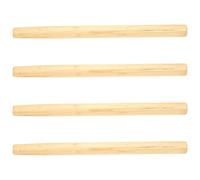 CVUTOVO 4pcs Wooden Rake Handle Set and Shovel Replacement, Comfortable to Hold Hardwood Tool Handles, Easy to Install Garden Grip for Farming and Landscaping Tools