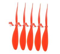 CVUTOVO 5 Sets Plastic Propellers for Rc Helicopter Model Aircraft DIY Handcraft Parts with Hooks Orange Blades for Student Science Projects and Model Repair