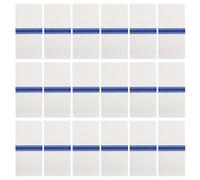 CVUTOVO 50pcs Folded Lunch Napkins Set White Dust-Free Paper with Elegant Blue Print and Luxurious Virgin Wood Pulp Material, Outstanding Absorbency and Time Saving Design, Disposable