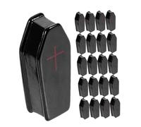 CVUTOVO 50pcs Mini Coffin Resin Decorations for Halloween Party Favors and Dollhouse Micro Landscaping High Detail Miniature Tombstone Ornaments for Haunted House Props and Festive Home