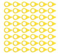 CVUTOVO 50pcs Yellow Wheel Nut Indicators Plastic Nut Caps for Automotive Wheel Hub Resistant to Harsh Weather Suitable for Daily Pre-trip Inspections and Freight Transport
