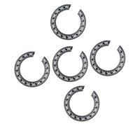 CVUTOVO 5pcs Black Circular Classical Style Guitar Pickguards Self-adhesive Pvc Material Protects Acoustic and Electric Guitar Panels Decor Accessory