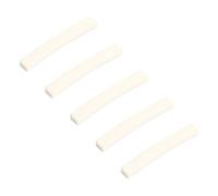CVUTOVO 5pcs Bone Guitar Nuts Electric and Acoustic Guitar Accessories 4x0.63x0.34cm Replacement Saddles