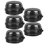 CVUTOVO 5pcs Childproof Gas Stove Knob Covers Transparent Safety Protection for Oven and Burner Knob Locks Easy Installation Blind Buckle Design Prevents Accidental Touch Pets
