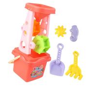CVUTOVO 5pcs Parent Interactive Beach Set Sand Trolley Hourglass Rake Mixed for Promotes Creativity Socialization for Beach Play