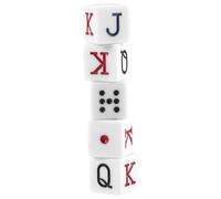 CVUTOVO 5Pcs Poker Dice Lightweight Portable Game Props for Birthday Parties Bars Family Gatherings Fun Decorative Dice for Unique Atmosphere