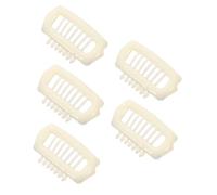 CVUTOVO 5pcs Small Dog Hair Clips Mini Barrettes Decorative Pet Hair Accessories 2.3cm Beige for Cats Puppies Maltese Yorkshire Terrier Users