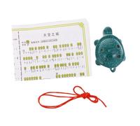 CVUTOVO 6-hole Medium c Tone Turtle Shape Ocarina Flute in Dark Green Porcelain for Beginners and Students, Portable Ceramic Ocarina Instrument for Music Practice
